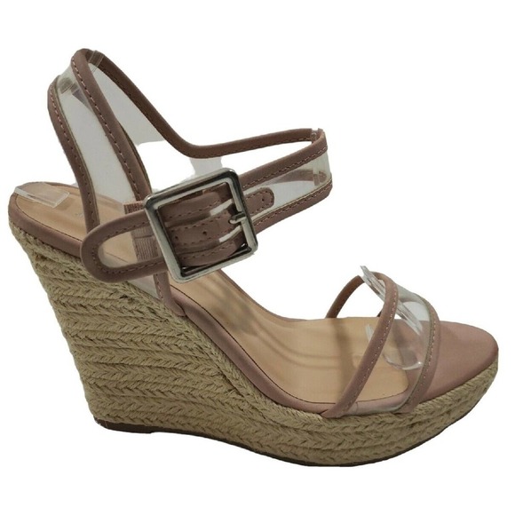 Bella~Vita ~Woman Size 8.5W~ Transparent Man Made Materials Wedge Sandals NEW. - Picture 14 of 15